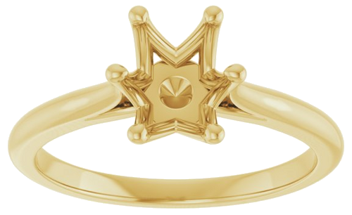 Sužadėtuvių Žiedas „Solitaire“ 14k yellow gold Oval 8mm x 6mm (3)