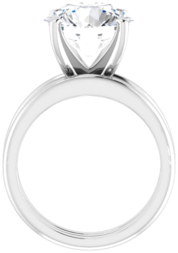 14K White  11 mm Round Solitaire Engagement Ring Mounting (7)