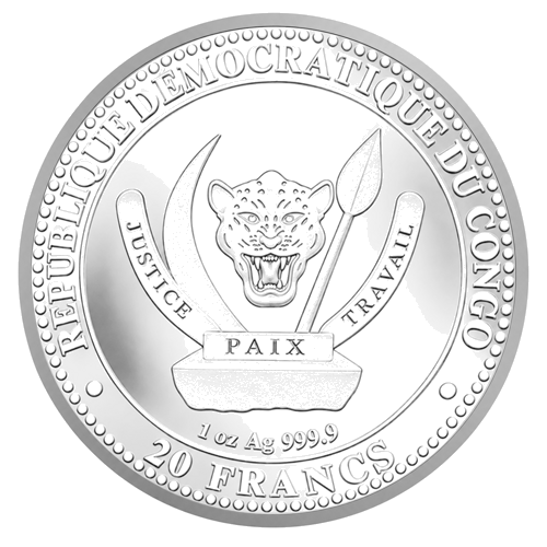 1 oz Дунклеостей 2023 Конго серебряная монета (2)