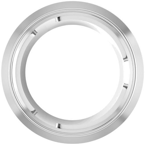 Pakabukas „Round Bezel-Set Slide“ 585 Baltojo Aukso Round 6.5mm (1)