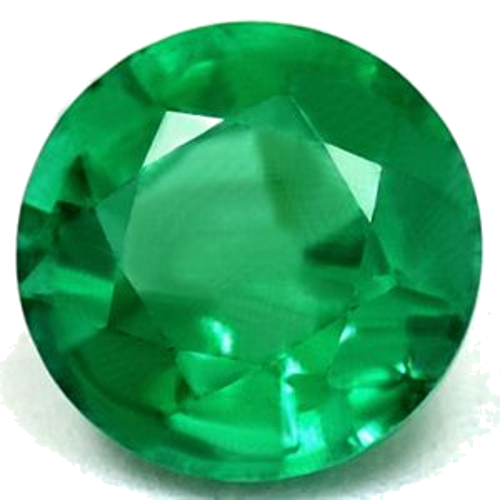 0.66 carat GREEN Round Smaragdas (1)