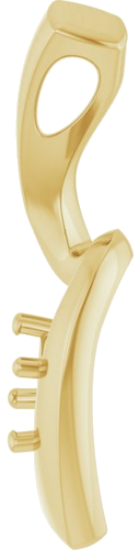 Pakabukas „Solitaire Freeform“ 14k yellow gold Square 3.3mm (3)
