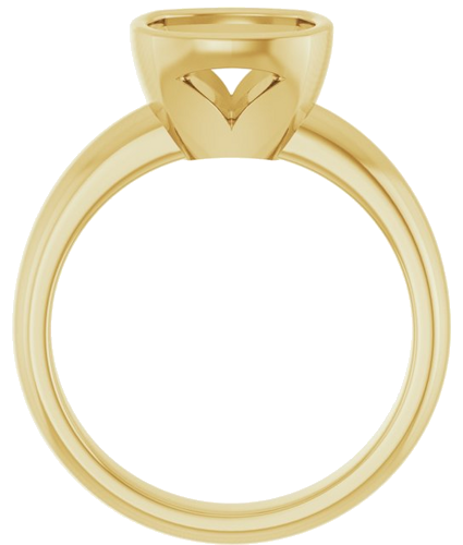 Sužadėtuvių Žiedas „Bezel-Set Solitaire“ 14k yellow gold Cushion 8mm (2)