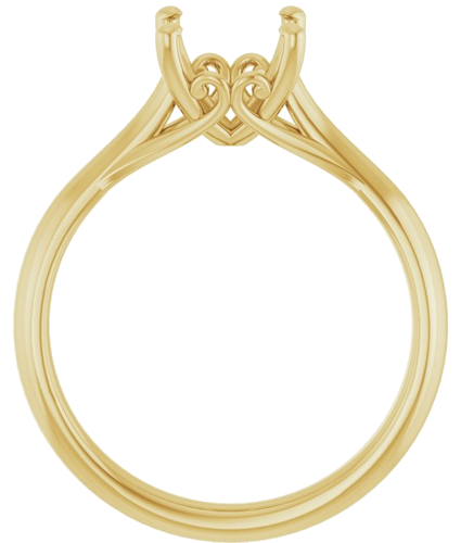 Sužadėtuvių Žiedas „Solitaire“ 18k yellow gold Cushion 7mm (2)