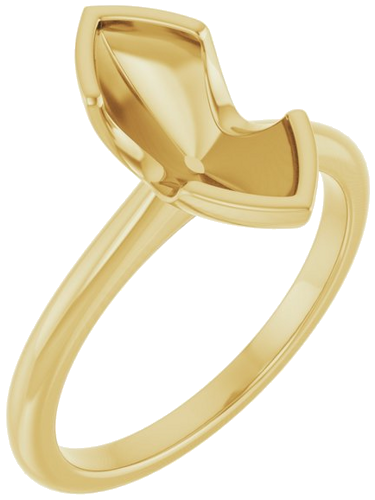 Sužadėtuvių Žiedas „Half-Bezel“ 14k yellow gold Marquise 12mm x 6mm (1)