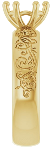 Sužadėtuvių Žiedas „Solitaire“ 585 Geltonojo Aukso Round 6.5mm (4)