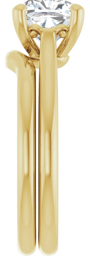 Sužadėtuvių Žiedas „Solitaire“ 18k yellow gold Cushion 7mm (9)