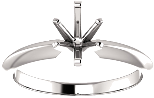 Sužadėtuvių Žiedas „6-Prong Solitaire“ 950 Platinos Oval 7mm x 5mm (3)