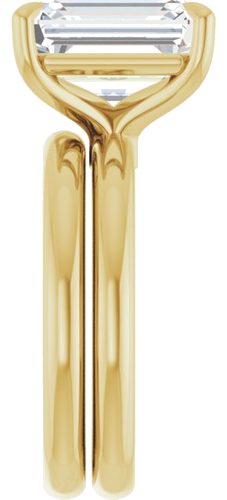Sužadėtuvių Žiedas „Claw-Prong Euro Shank“ 14k yellow gold Emerald 11mm x 9mm (9)