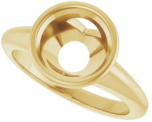 Sužadėtuvių Žiedas „Bezel-Set Solitaire“ 14k yellow gold Round 8.8mm (5)