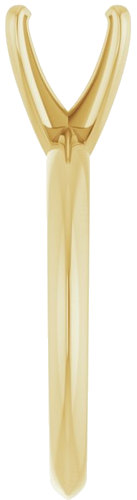 14K Yellow 7.3-7.7 mm Round 4-Prong Light Solitaire Ring Mounting (4)