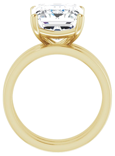 Sužadėtuvių Žiedas „Solitaire“ 14k yellow gold Emerald 12mm x 10mm (7)