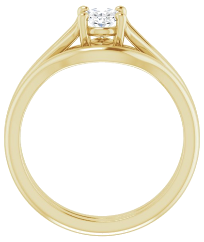 14K Yellow 7x5 mm Oval 4-Prong Cathedral Split Shank Engagement Ring Mounting (7)
