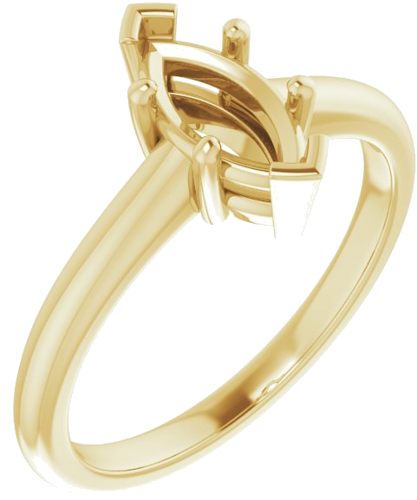 Sužadėtuvių Žiedas 585 Geltonojo Aukso Marquise 9mm x 4.5mm (1)