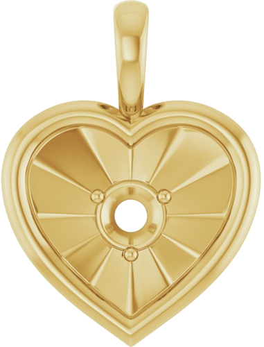 Pakabukas „Accented Heart“ 14k yellow gold Round 3mm (1)