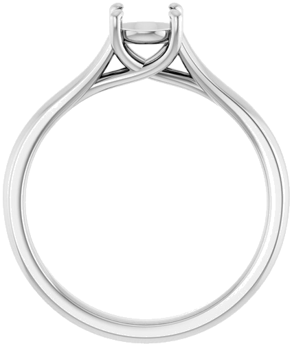 Sužadėtuvių Žiedas „Solitaire“ 585 Baltojo Aukso Round 5.2mm (2)