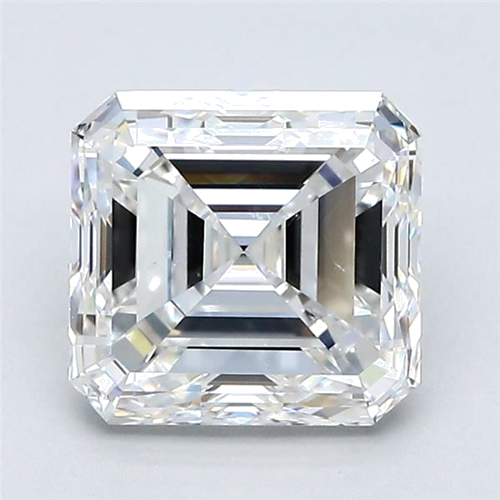 2.5 carat F-VS2 Natūralus Asscher Deimantas (1)