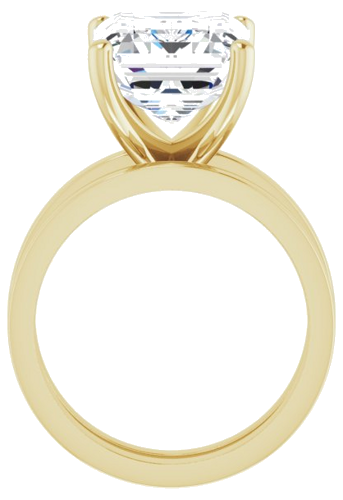 14K Yellow 12x10 mm Emerald Solitaire Engagement Ring Mounting (7)