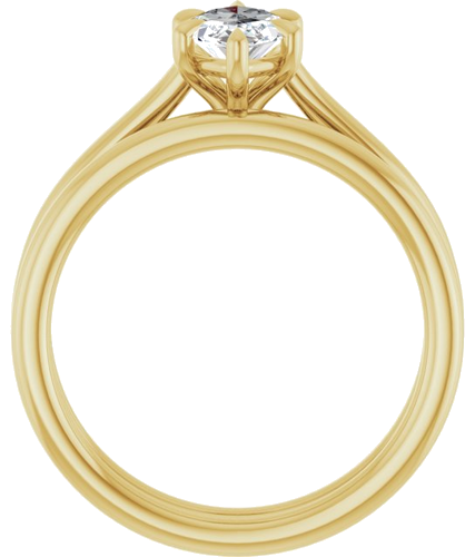 Sužadėtuvių Žiedas „Claw-Pong“ 14k yellow gold Marquise 9.5mm x 5mm (7)