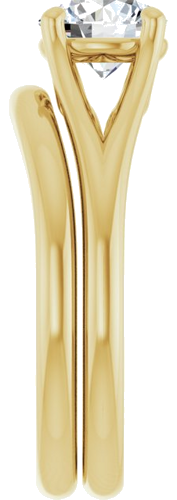 14K Yellow 6.5 mm Round Solitaire Engagement Ring Mounting (9)