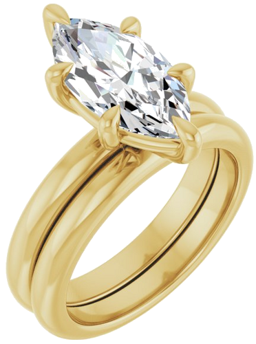Sužadėtuvių Žiedas „Claw-Prong“ 14k yellow gold Marquise 14mm x 7mm (6)