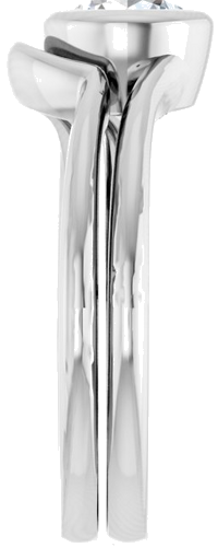 Sužadėtuvių Žiedas „Bezel-Set Solitaire“ 950 Platinos Round 6.5mm (9)