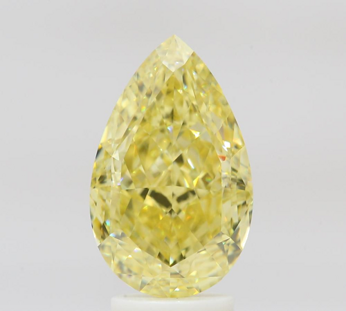 4.03 carat Fancy Intense Yellow-VVS2 Natūralus Pear Deimantas (1)