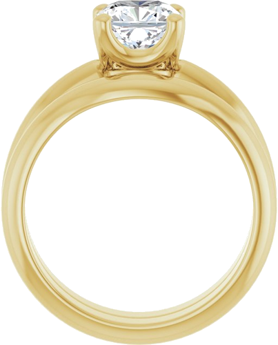 Sužadėtuvių Žiedas „Solitaire Crown-Inspired“ 14k yellow gold Cushion 6.5mm (7)