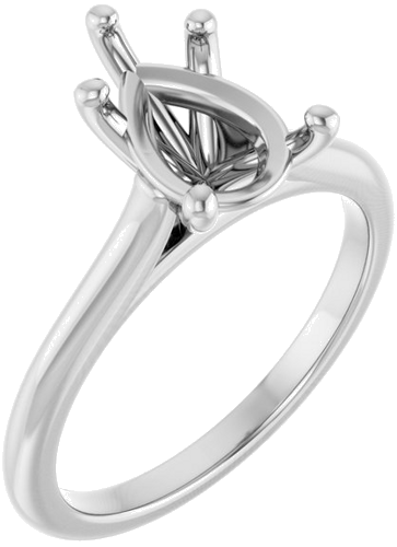 Sužadėtuvių Žiedas „Solitaire“ 585 Baltojo Aukso Pear Shape 10mm x 7mm (1)