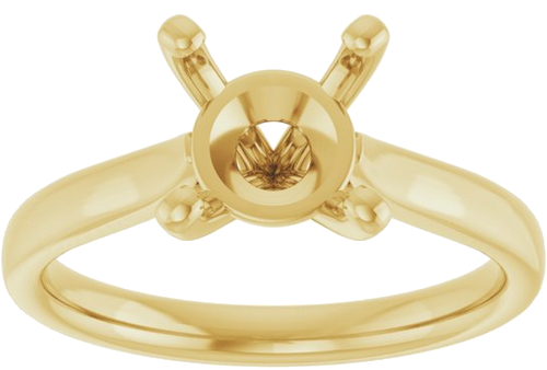 Sužadėtuvių Žiedas 18k yellow gold Round 8mm (3)