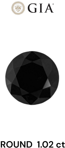 1.02 carat Fancy Black-VVS2 Excellent cut Natūralus Round Deimantas (1)