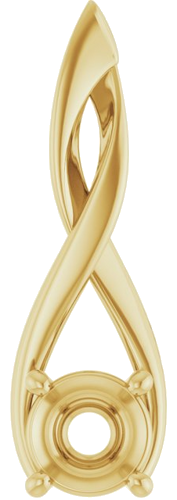 Pakabukas „Infinity-Inspired Solitaire“ 14k yellow gold Round 5.8mm (1)