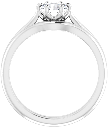 14K White 5.8 mm Round Solitaire Engagement Ring Mounting (7)