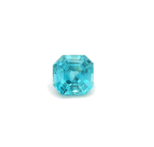 2.17 carat BLUE STEP cut Octagonal Zircon (1)