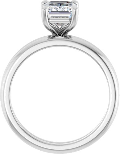 Sužadėtuvių Žiedas „Claw-Prong“ 950 Platinos Emerald 8mm x 6mm (7)