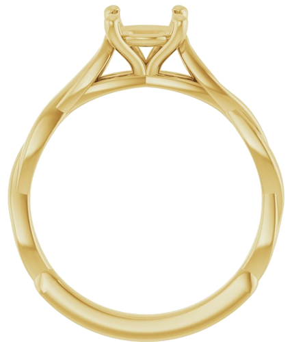 Sužadėtuvių Žiedas „Infinity-Inspired“ 14k yellow gold Round 6.5mm (2)