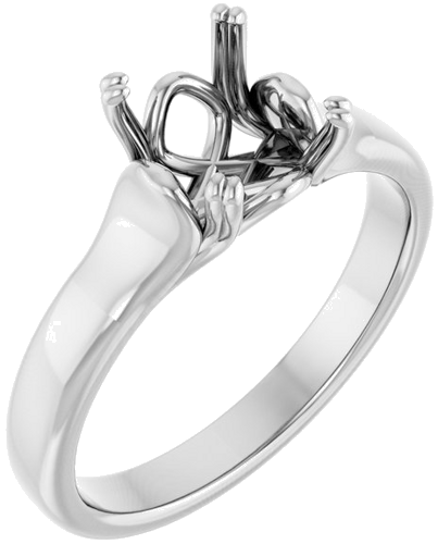Sužadėtuvių Žiedas „Solitaire“ 14k white gold Oval 9mm x 7mm (1)