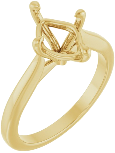 Sužadėtuvių Žiedas „Solitaire“ 14k yellow gold Oval 10mm x 7mm (1)