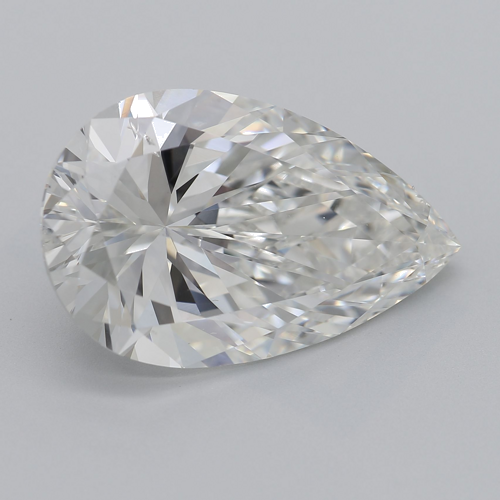 7.01 carat H-SI2 Natūralus Pear Deimantas (1)