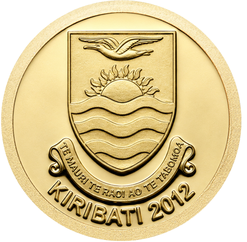 2012 Кирибати Дева Мария и младенец Иисус 1 доллар золотая монета (2)