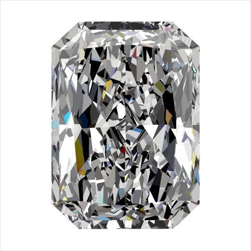 0.58 carat G-VVS2 Natūralus Radiant Deimantas (1)