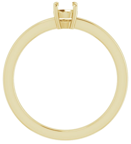 14K Yellow 4.1 mm Round Solitaire Engagement Ring Mounting (2)