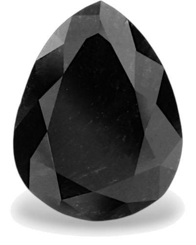 1.23 carat Fancy Black-VVS2 Natūralus Pear Deimantas (1)