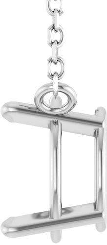 Pakabukas „Solitaire“ 14k white gold Oval 8mm x 6mm (3)