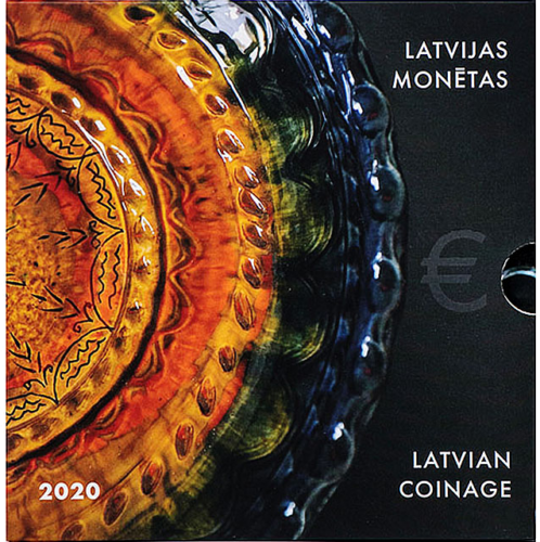 2020 Latvia BU Euro coin set with 2 euro commemorative coin (1)