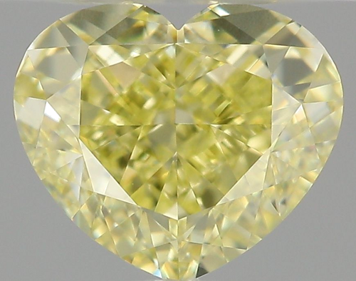 1.13 carat Fancy Yellow-VVS2 Natūralus Heart Deimantas (1)