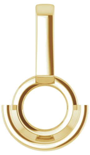 Pakabukas „Half-Bezel Solitaire“ 14k yellow gold Round 5.2mm (1)