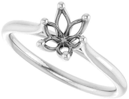 Sužadėtuvių Žiedas „Solitaire“ 585 Baltojo Aukso Oval 7mm x 5mm (5)