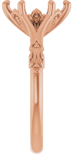 Sužadėtuvių Žiedas „Solitaire Sculptural“ 14k rose gold Marquise 10mm x 5mm (4)