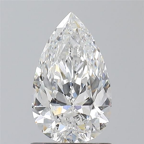 1.0 carat F-SI2 Natūralus Pear Deimantas (1)
